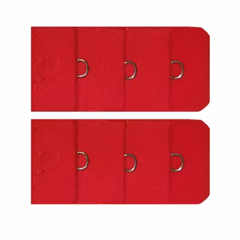 2-pack Röd BH-förlängare - 1 hake / hyska