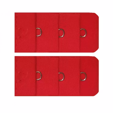 2-pack Röd BH-förlängare - 1 hake / hyska