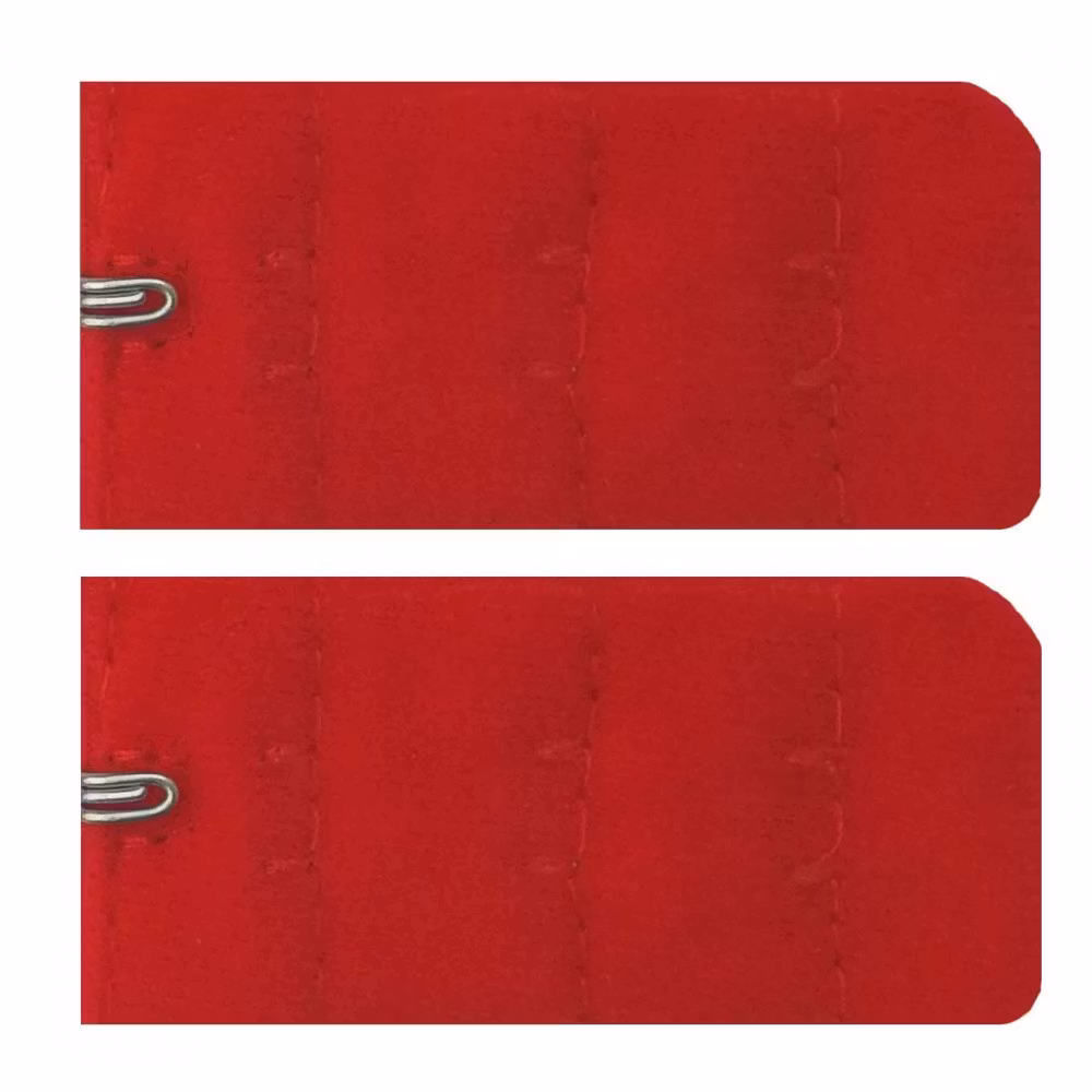 2-pack Röd BH-förlängare - 1 hake / hyska