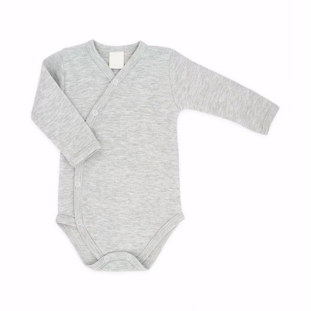 Grå body med smart knäppning - Classic Baby