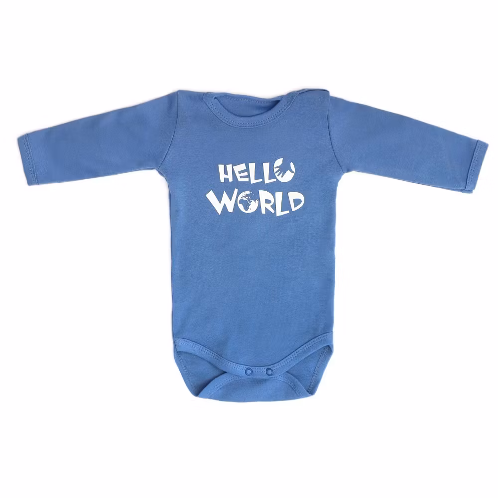 Långärmad body - Hello World