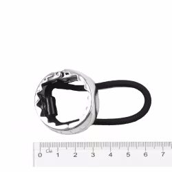 5-pack Hårring med tofs (silver)