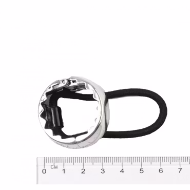 5-pack Hårring med tofs (silver)