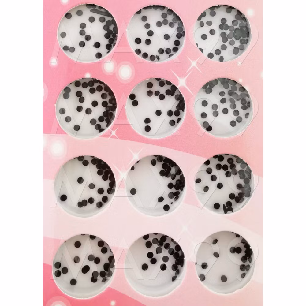 12-pack Rhinestones storpack svart