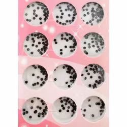 12-pack Rhinestones storpack svart