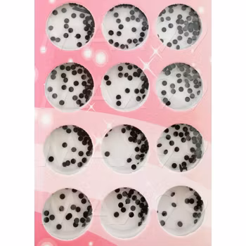 12-pack Rhinestones storpack svart