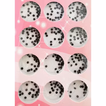 12-pack Rhinestones storpack svart
