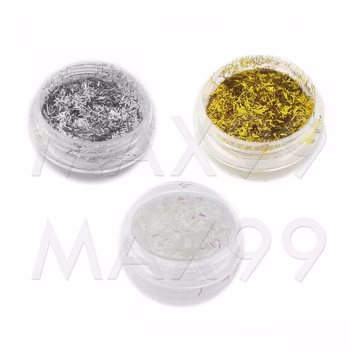 3-pack! Long glitter