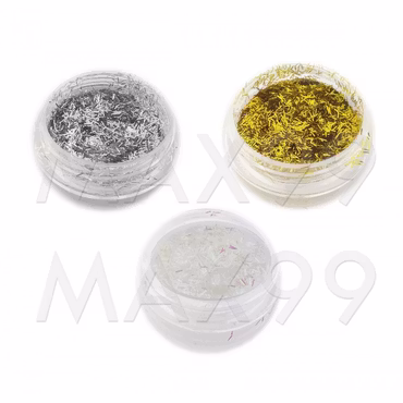 3-pack! Long glitter