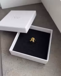 Dödskalle ring guld