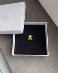 Dödskalle ring guld