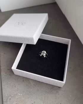 Dödskalle ring Silver