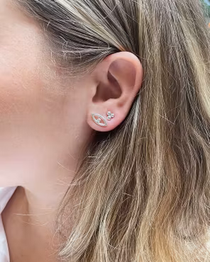 Eye-stud - litet örhänge i återvunnet silver