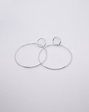 Double Loops - stora örhängen i återvunnet silver