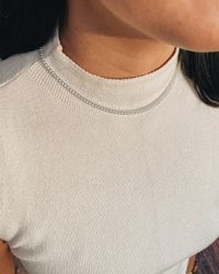 Curb chain - halsband återvunnet silver
