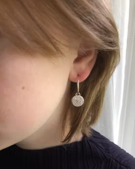 Moon Plain Hoops - enkla örhängen i återvunnet silver