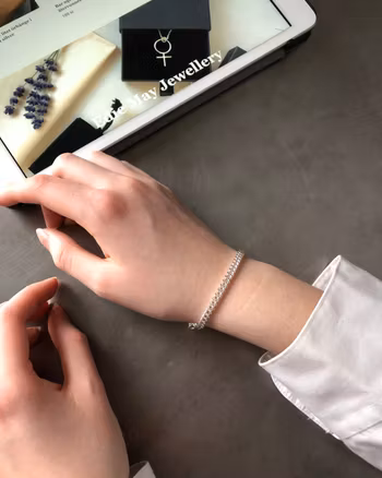 Chain - klassiskt armband i återvunnet silver