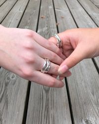 Molten small - handgjord ring av återvunnet silver