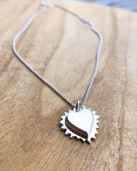 Heart Raw - handgjort silverhalsband