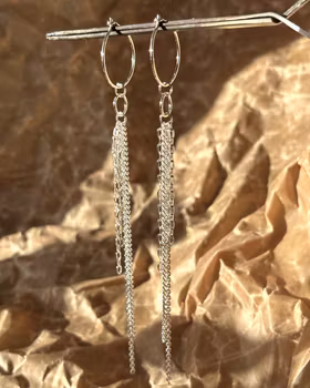 Boho - örhängen i återvunnet silver