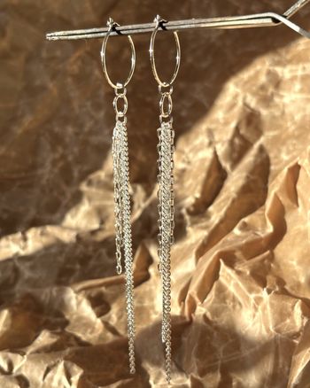 Boho - örhängen i återvunnet silver