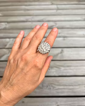 Anemone - handgjord ring i återvunnet silver