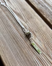 Fortune Cookie - handtillverkat halsband i återvunnet silver