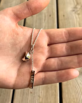Fortune Cookie - handtillverkat halsband i återvunnet silver