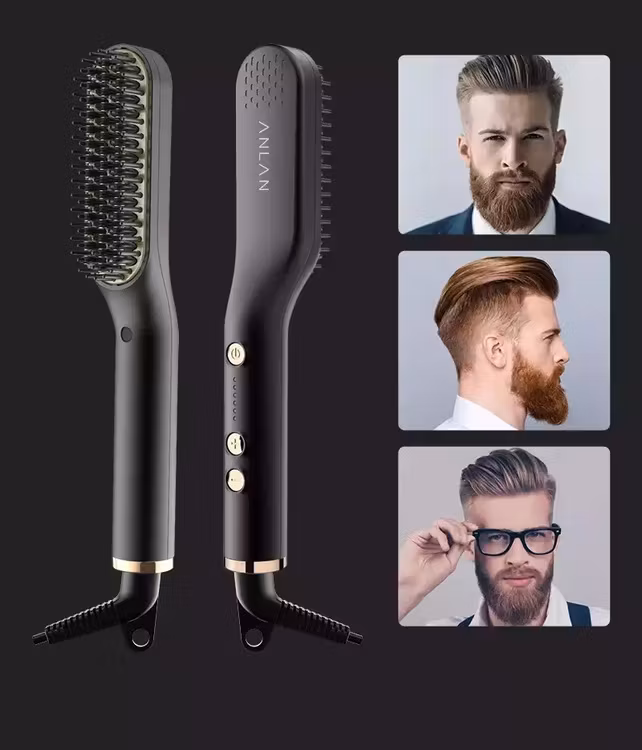 Plattborste för hår och skägg