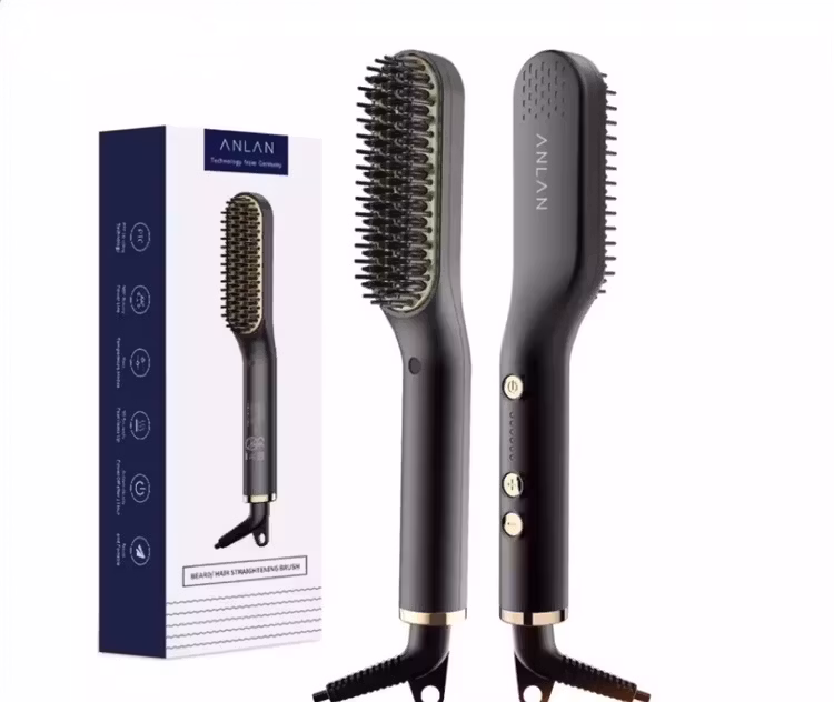 Plattborste för hår och skägg