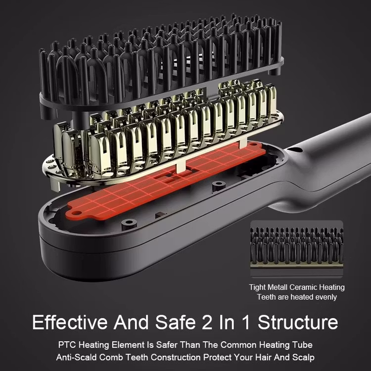 Plattborste för hår och skägg