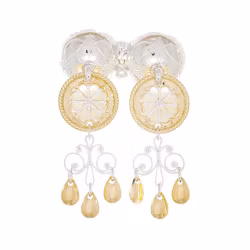 Halsknapp med rosett i lauv, lang 229000H