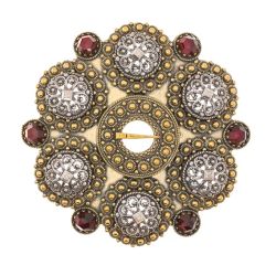 Bolesølje tofarga antikkforgylt/oksydert 8,6cm