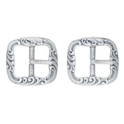 Kne/vest-spenne oksidert med torn 3,9cmx3,7cm