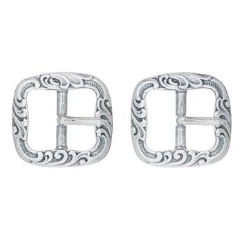 Kne/vest-spenne oksidert med torn 3,9cmx3,7cm