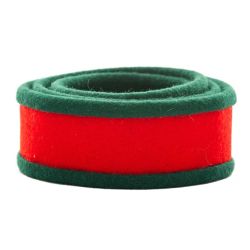 Stofflist raud og grøn, 4 cm
