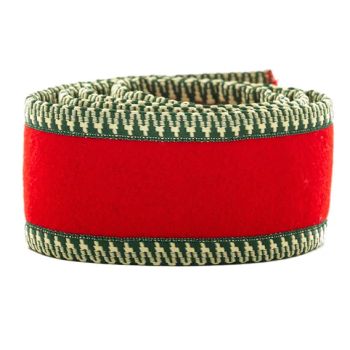Stofflist Hardanger - brokalist, rød og eller svart, 4 cm