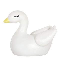 Jabadabado Nattlampa Vit Svan - Barnlampa LED med USB sladd