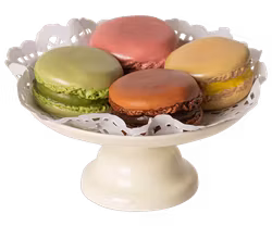 Maileg Kakfat med Macarons till Kanin i Ask - Blått Vitt