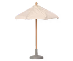 Maileg Parasoll Vitt - Dockskåp Uteplats