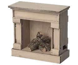 Maileg Öppen Spis Eldstad Liten - Vintage Offwhite Vit