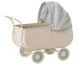 Maileg Vintage Barnvagn till Kaniner Blå -Pram Micro Blue