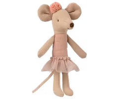 Maileg Ballerina Storasyster Mus med Ballerinakjol och Hårband - Rosa