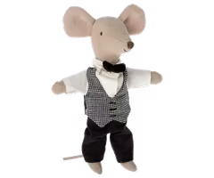 Maileg Servitör Mus med Magneter i Händerna - Waiter Mouse