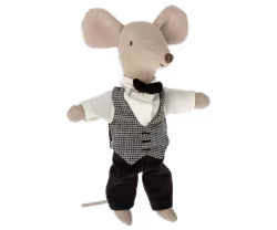 Maileg Servitör Mus med Magneter i Händerna - Waiter Mouse