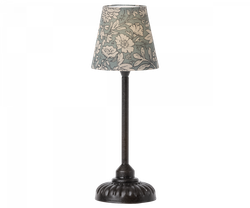Maileg Vintage Golvlampa Liten Blommig Svart Antracit