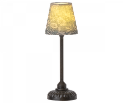Maileg Vintage Golvlampa Liten Blommig Svart Antracit