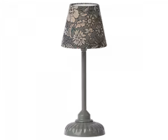 Maileg Vintage Golvlampa Liten Blommig Mint Grön Blå