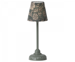 Maileg Vintage Golvlampa Liten Blommig Mint Grön Blå