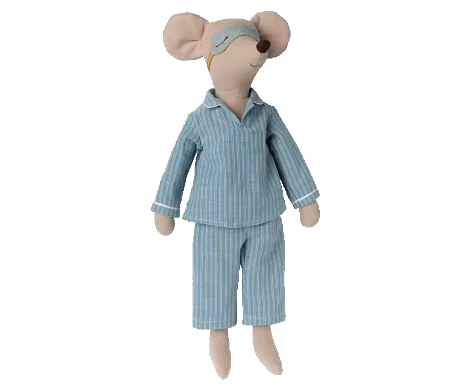 Maileg Maxi Mus med Pyjamas och Sovmask 49 cm